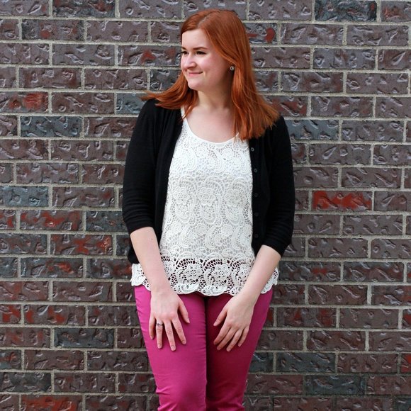 Cabi Bobbin Lace White Tank Top Size Medium - Picture 1 of 13